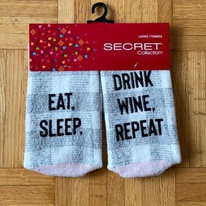 Eat, Sleep, Drink Wine, Repeat Socks